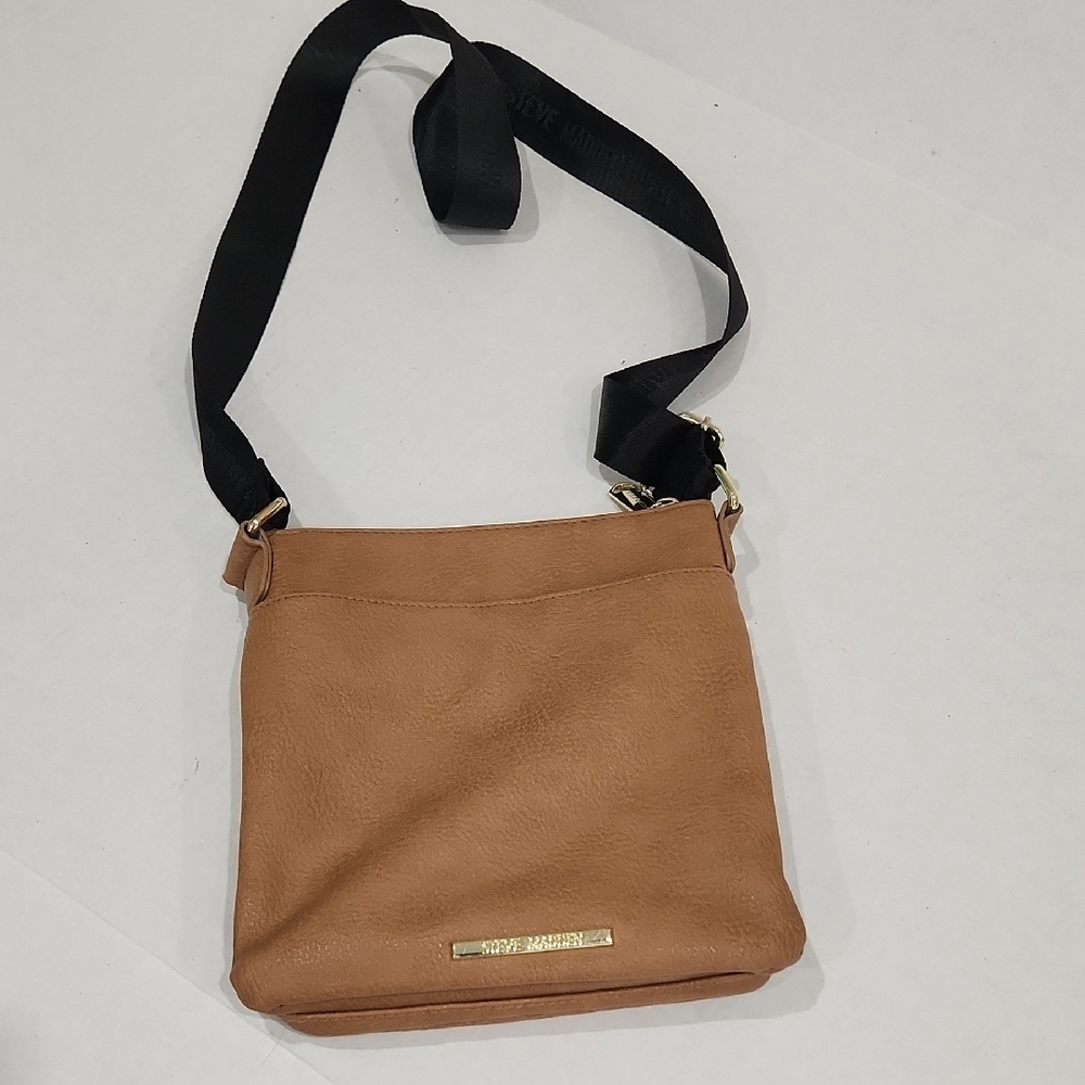 Steve Madden Tan and Black Crossbody Bag with Adjustable Strap
